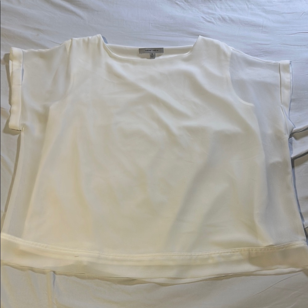 Naked Zebra White Blouse Elegant Top